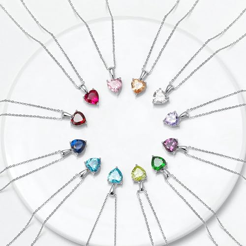 Bijoux 925 collier pour femmes en argent sterling cœur véritable - 3
