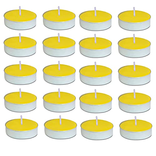 Image of AuraDecor Scented Tealight Candles, Pure Wax 20 Pcs (Vanilla)