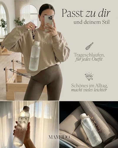 MAMEIDO Trinkflasche Kohlensäure geeignet aus Tritan 600 ml Flamingo – Ansicht 5