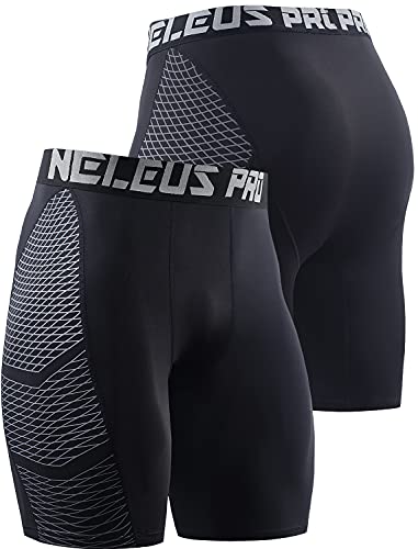 image for NELEUS Men's Compression Shorts 3 Pack Quick Dry Athletic Running Shor