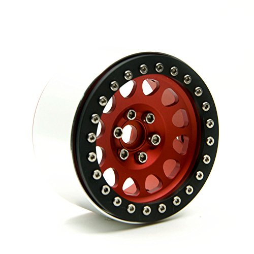 Rclions Aluminum Alloy 2.2" Beadlock Wheels/Rims For 1:10Th Race Crawler Wraith Rc Car -Pack Of 4 #TOP6