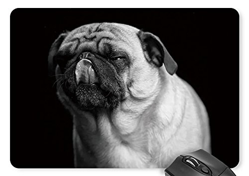 Mouse Mat Melancholy Dog Black White Photo Print Mouse Pad