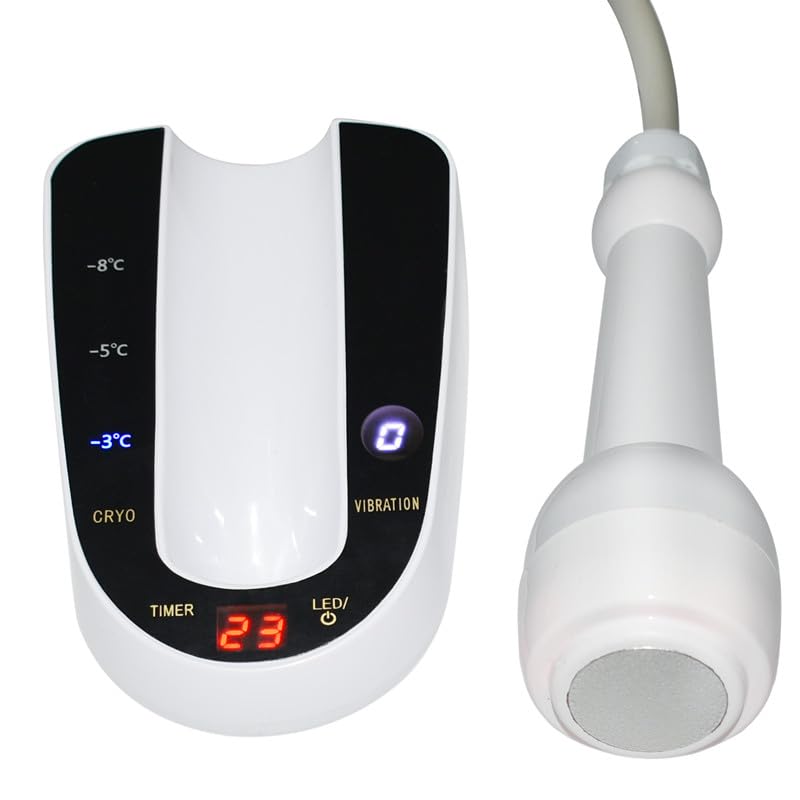 Portable Vibration Cold Hammer Facial Machine With Red Green Blue Light