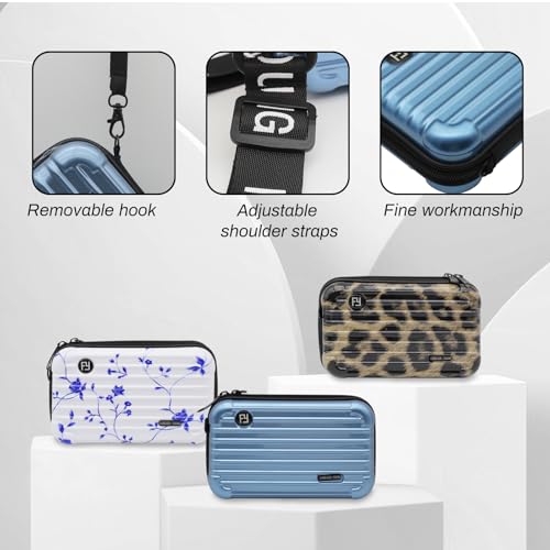 Women Crossbody Bag, Plastic Mini Shoulder Bag with Adjustable Strap, Luggage Shaped Cross-body Sling Phone Bags for Travel4