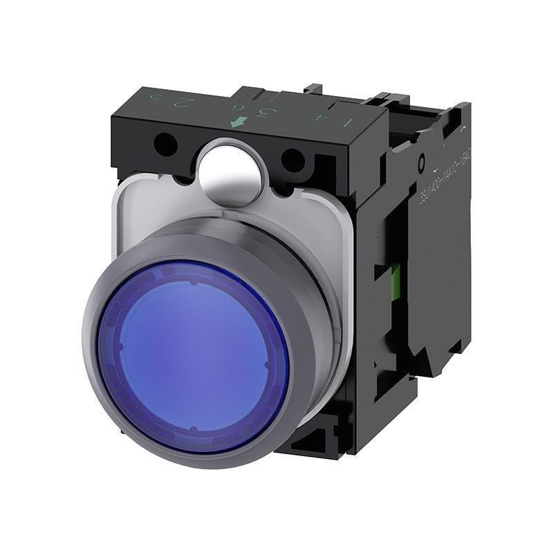 Évitez les fausses manœuvres avec le bouton plat 3SU1132-0AB50-1BA0 bleu