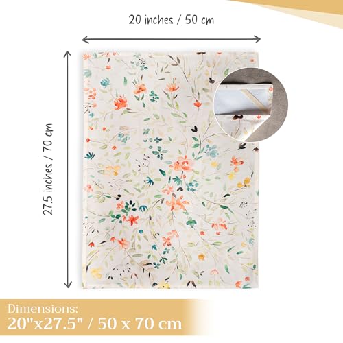 Maison d' Hermine Kitchen Towels Set of 2 100% Cotton 27.50" x 20" Reusable Cloth Tea Dish Towels Absorbent with Hanging Loop for Kitchen, Home, Dining, Cocktail Parties Spring/Summer (Colmar)