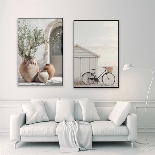 Affiche minimaliste méditerranéenne GOSRD bohème 70x100 cm lot de 2 posters pour chambre