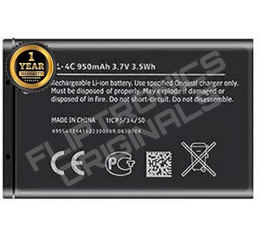 Image of BL-4C Battery for Nokia 6100 6125 6136 6170 6300 7705 7200 7270 8208 1202 1265 1325 1661 2220 2220s 2650 2652 2690 2700 3108 3500C Battery with 1 Year Warranty** (DD295)