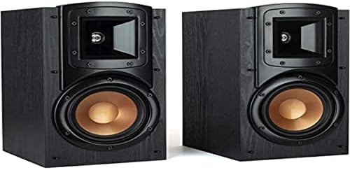 Klipsch Synergy Black Label B-200 Bookshelf Speaker Pair with Proprietary Horn Technology, a 5.25” High-Output Woofer and a Dynamic .75” Tweeter for Surrounds or Front Speakers in Black