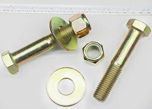 Image of 3 /4 inch x 4 inch Hex Head Bolt by Color Galvanization with Nylon Lock nut and Large Size Washer Assortment Kit,Alloy Steel,Grade 8.(4pcs Pack). by Metalsuberg