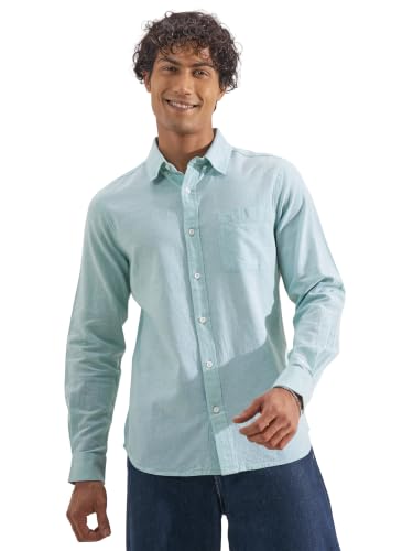 Image of Highlander Men Men's Relaxed Fit Casual Shirt | Cotton Linen | Relaxed fit | Full Sleeves|Premium Shirt for Man