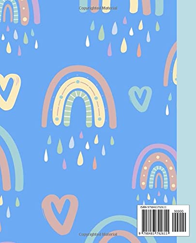 COMPOSITION NOTEBOOK COLLEGE RULED: Cute 120 pages Matte College Ruled Journal with Colorful Rainbow