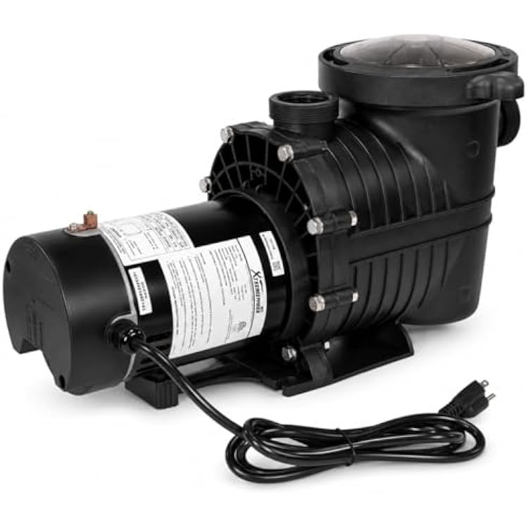 XtremepowerUS 1.0HP Swimming Pool Pump Variable Speed 2-Speed Above Ground Swimming Pump 115V Strainer 1-1/2 NPT