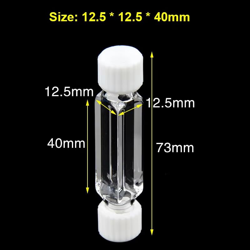 Quartz Micro Flow Cell Colorimetric Dish - 1.4ml Capacity, Four-Sided Transparent, Slit Type for U-V Applications