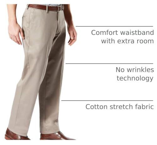 Image of Dockers Men's Classic Fit Signature Khaki Lux Cotton Stretch Pants