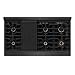ZLINE 48 in. Paramount Gas Rangetop with 8 Brass Burners and Porcelain Cooktop in Black Satin Stainless Steel (SRTBS-BR-48)