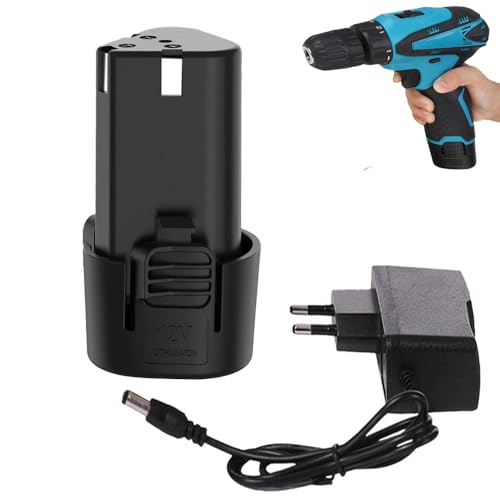 Image of MLD Cordless Drill 12V Lithium-ion | 1.5Ah Rechargeable 220V - 50 /60Hz 12VDC 3A | Replacement Battery and Charger for Cordless Drill CDCB-1010 (Material -Plastic,12V)-1pcs