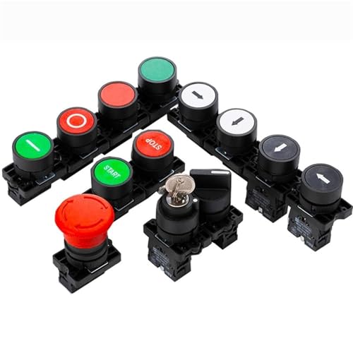 Interruptor de botón de plástico de XB2-EA de 22mm momentáneo para arranque de motores 10A