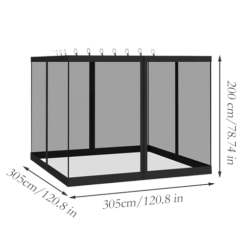 Red para toldo de patio exterior anti protector solar 3x3m 6