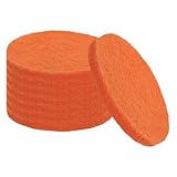 QUARKZMAN 8 Stück Scheuerschwamm 4 Zoll 2000 Körnung Bohrerschleifpad Klettscheibe Polierscheibe Für Haushalt Möbel Auto Reinigung Orange