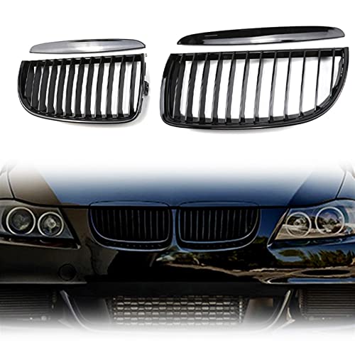 Grilles de calandre pour BMW Série 3 E90 E91 2005-2008 noir brillant
