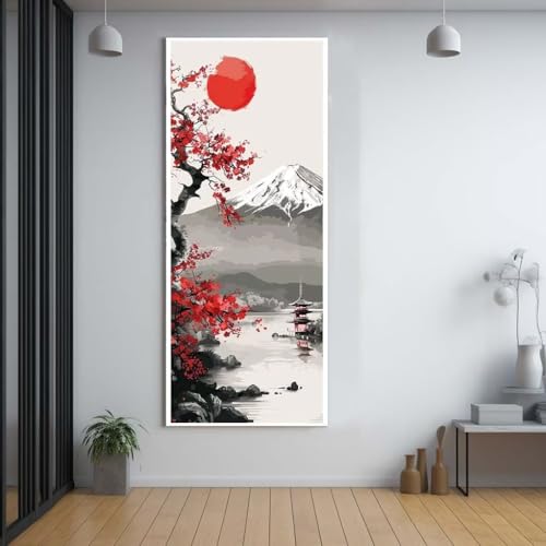 Diamond Painting Style japonais 60x150cm kit complet broderie diamant paysage grand format