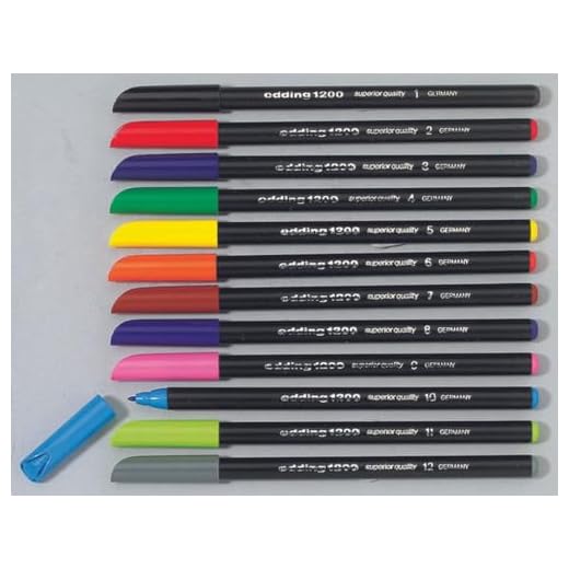 Rotulador edding punta fibra 1200 caja metalica 10 unidades colores surtidos punta redonda 0,5 mm