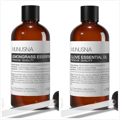Aceite Esencial de Hierba Limón y Clavo para Aromaterapia