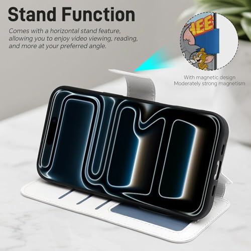 iPhone17 Pro Max用ケース 手帳型 トムとジェリー アイフォン17 Pro Max用ケース 財布型 スマホケース PUレザー おしゃれ カード収納 スタンド機能 携帯カバー 耐衝撃 2025年新型