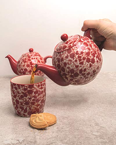 PLINT Simple & Stylish Ceramic Teapot Globe Teapot with Stainless Steel