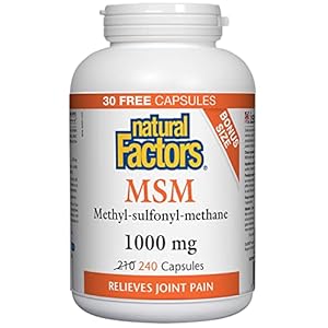 Natural Factors – MSM 1000 mg BONUS SIZE, 240 capsules