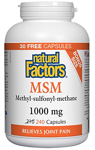 Natural Factors – MSM 1000 mg BONUS SIZE, 240 capsules