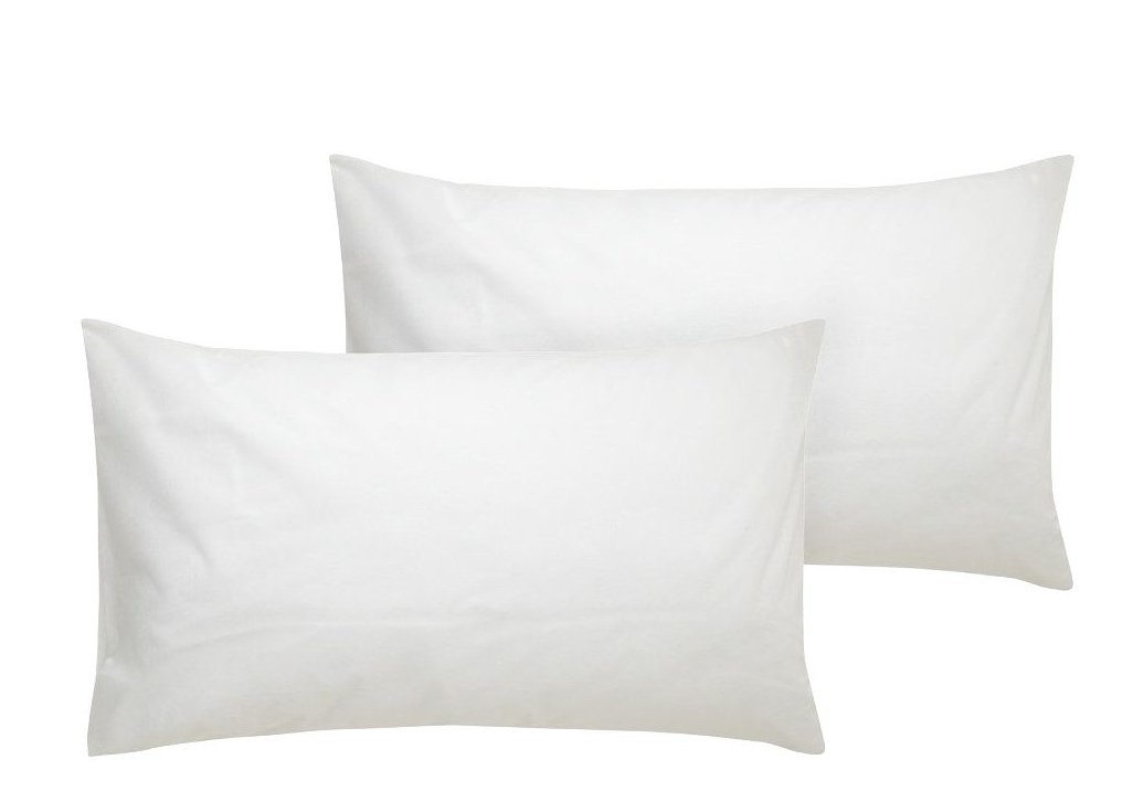 Sleep&Smile Polycotton Hollowfibre Non Allergenic Pillows - 2 Pillows, 2 Pack Made In The ...