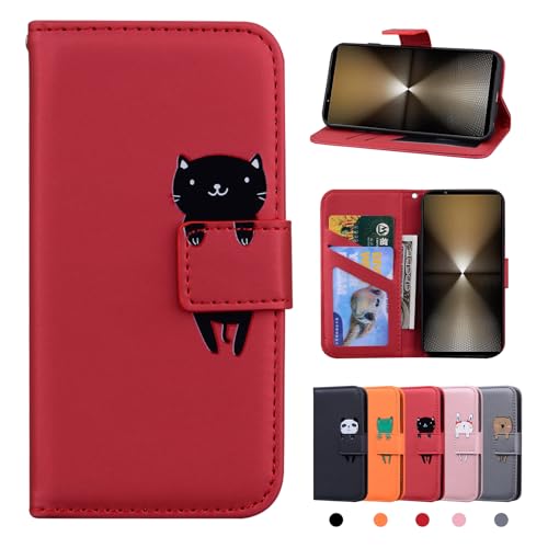 Rostsant Coque Sony Xperia 1 VI PU Etui en Cuir Etui Portefeuille à Fentes pour Cartes Google 8a Magnétique Housse Etui de Protection pour Sony Xperia 1 VI...