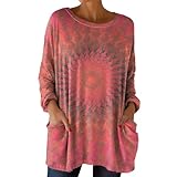 Boho Tunic Tops With Leggings For Women Loose Fit Dressy Plus Size Floral Long Sleeve Shirts Business Casual Crew Neck Cute T Shirt Hippie Teacher Clothes Ladies Blouses 2026 Summer Fall Spring