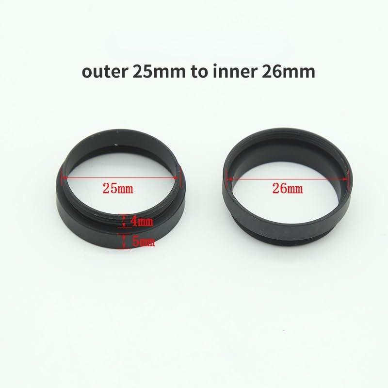 Microscope M25/M26/M27/M42 RMS Thread Adapter Rings Objective Lens Converter Camera Adapters(25MM to 26MM)