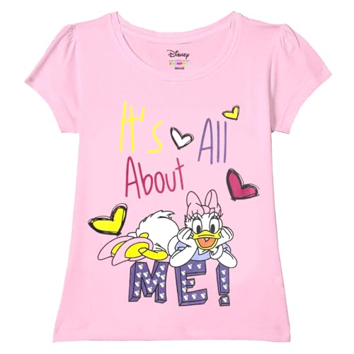 Image of Kuchipoo Disney Girls Half Sleeves Regular Fit Cotton T-Shirt