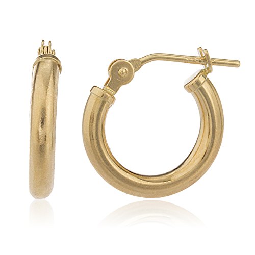 10k Yellow Gold 2mm Basic Pincatch Hoop Earrings in 12mm, 14mm, 16mm, 18mm, 25mm, 30mm and 50mm!