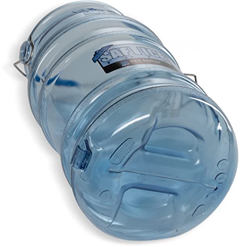 Image of San Jamar Saf-T-Ice Plastic Ice Bucket w /Lid, Drying Hook, Clear, 6 Gallon (Pack of 2)