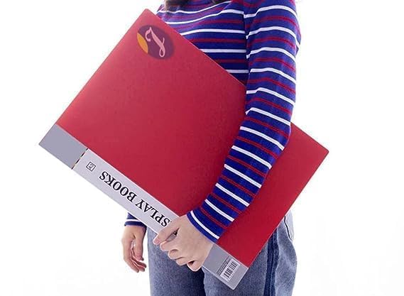 Image of Display Book File A3 Size 40 Leaf (Pack of 2) for Certificates, Transparent Sleeves Pocket, Display Presentation Files (Multi-Colors)