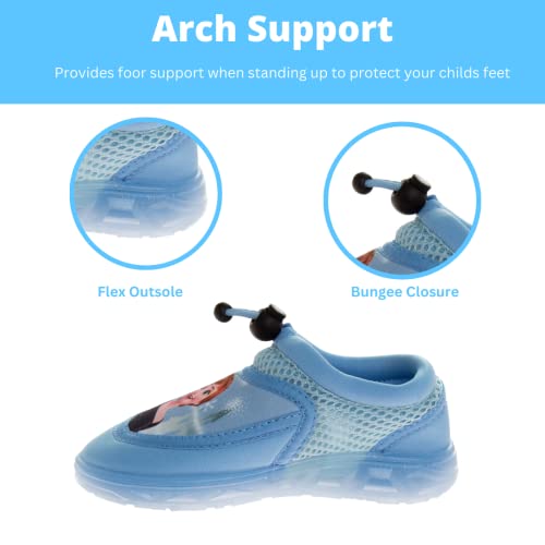 Disney Frozen Water Shoes for Girls- Pool Aqua Socks for Kids- Anna Elsa Sandals Princess Bungee Waterproof Beach Slides Sport Character Summer Slip-on Quick Dry (Toddler/Little Kid)3