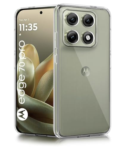 Image of WOW IMAGINE Transparent Back Cover for Motorola Moto Edge 70 Pro 5G | Raised Bumps for Full Device & Camera Protection TPU Silicone Back Case Mobile Cover - Transparent