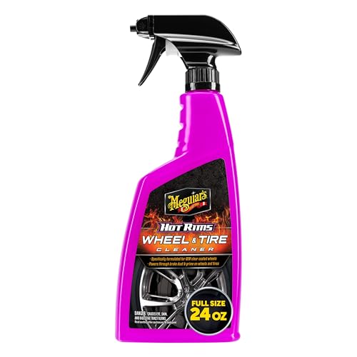 Meguiar's Hot Rims Wheel & Tire Cleaner, Powers Through Brake Dust & Grime – 24 Oz Spray Bottle