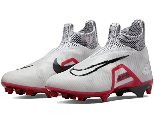 Image of Nike Alpha Menace Elite 3 White /Particle Grey /Opti Yellow /Black Mens Football Cleat.