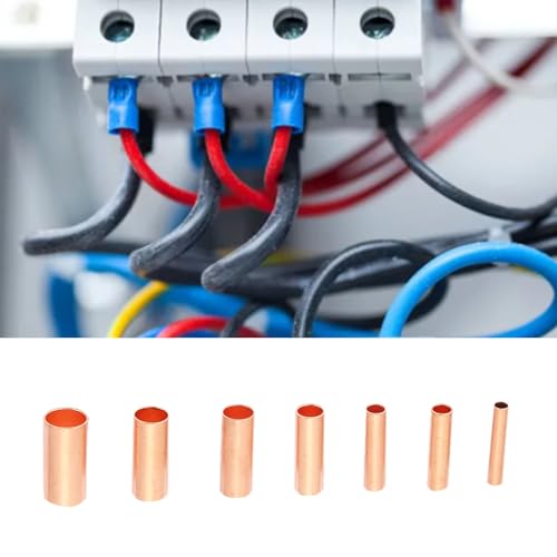 Lot De 250 Tubes De Raccordement En Cuivre Rouge Mm Connecteur De Tuyau De Raccordement De Câble Lot De 250 Tubes De Raccordement En Cuivre Rouge Mm Connecteur De Tuyau De Raccordement De Câble