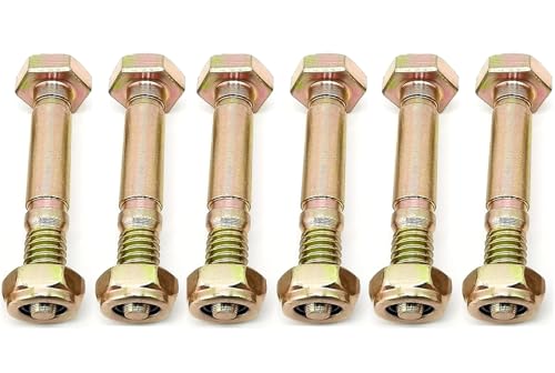 TGBoBiFiveY 53200500 Lot de 6 boulons et écrous de cisaillement 1/4" compatibles avec Ariens ST520 ST524 ST624 ST724 532005 05907100 AM123342 souffleuse à neige à deux étages et plus (6,35 mm x 4,35