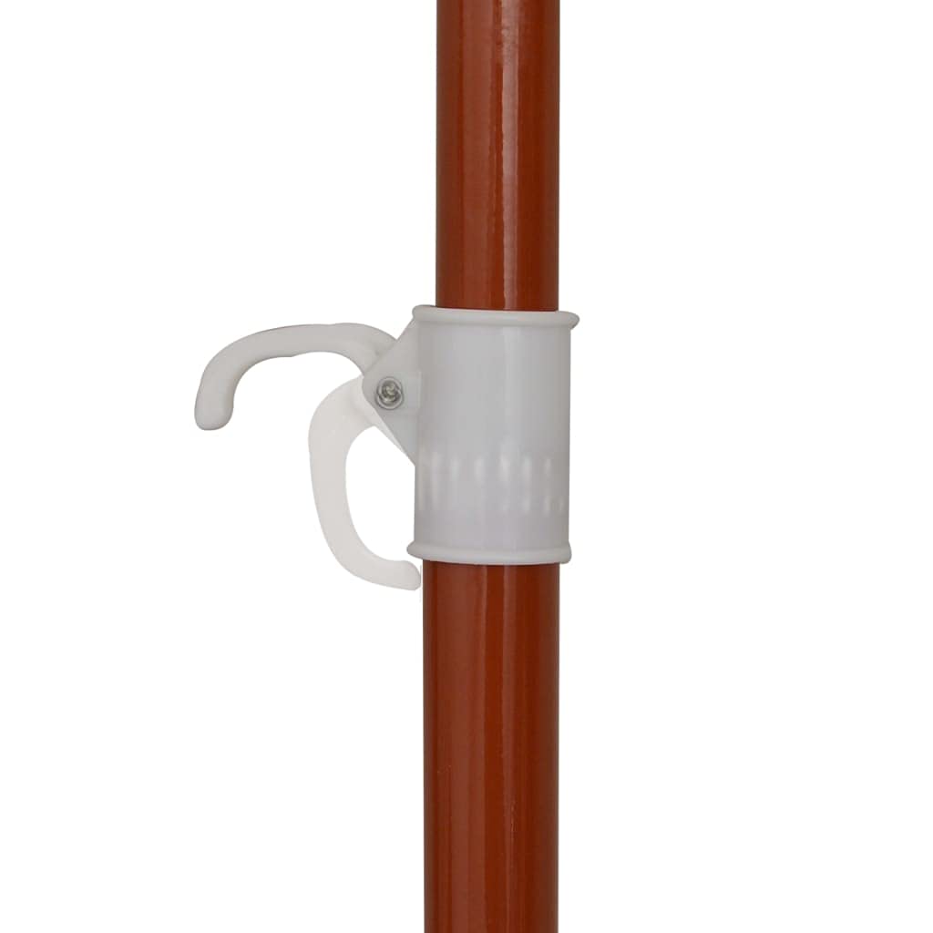Ombrellone da giardino, balcone, con asta in legno, 400 x 300 cm, nero, adatto per balcone, spiaggia, terrazza, talpa, 155 x 190 cm (Durchmesser x H)