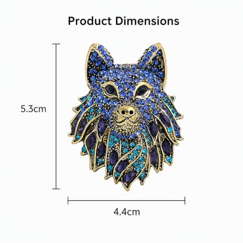 Image of Animal Brooch for Men Vintage Metal Wildlife Lapel Pin Suit Jacket Badge Fashion Accessories for Men