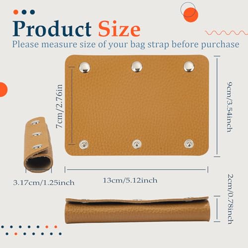IUAQDP 2-Piece Handbag Handle Wrap Cover, Luggage Grip Protector Saddle with Brass Clasp, Soft Purse Strap Pad Identifier for Shopping, Travel, Suitcase, Tote Bag Wallet, Black2