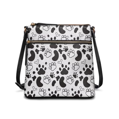 Image of Leather Purses for Women, Leather Hobo Bags for Women Travel Sling Purse Triple Zippered Pockets Shoulder Bag